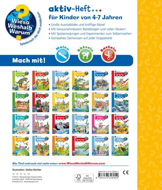 Bild: 9783473326952 | Wieso? Weshalb? Warum? aktiv-Heft: Tiere der Welt | Stefan Richter