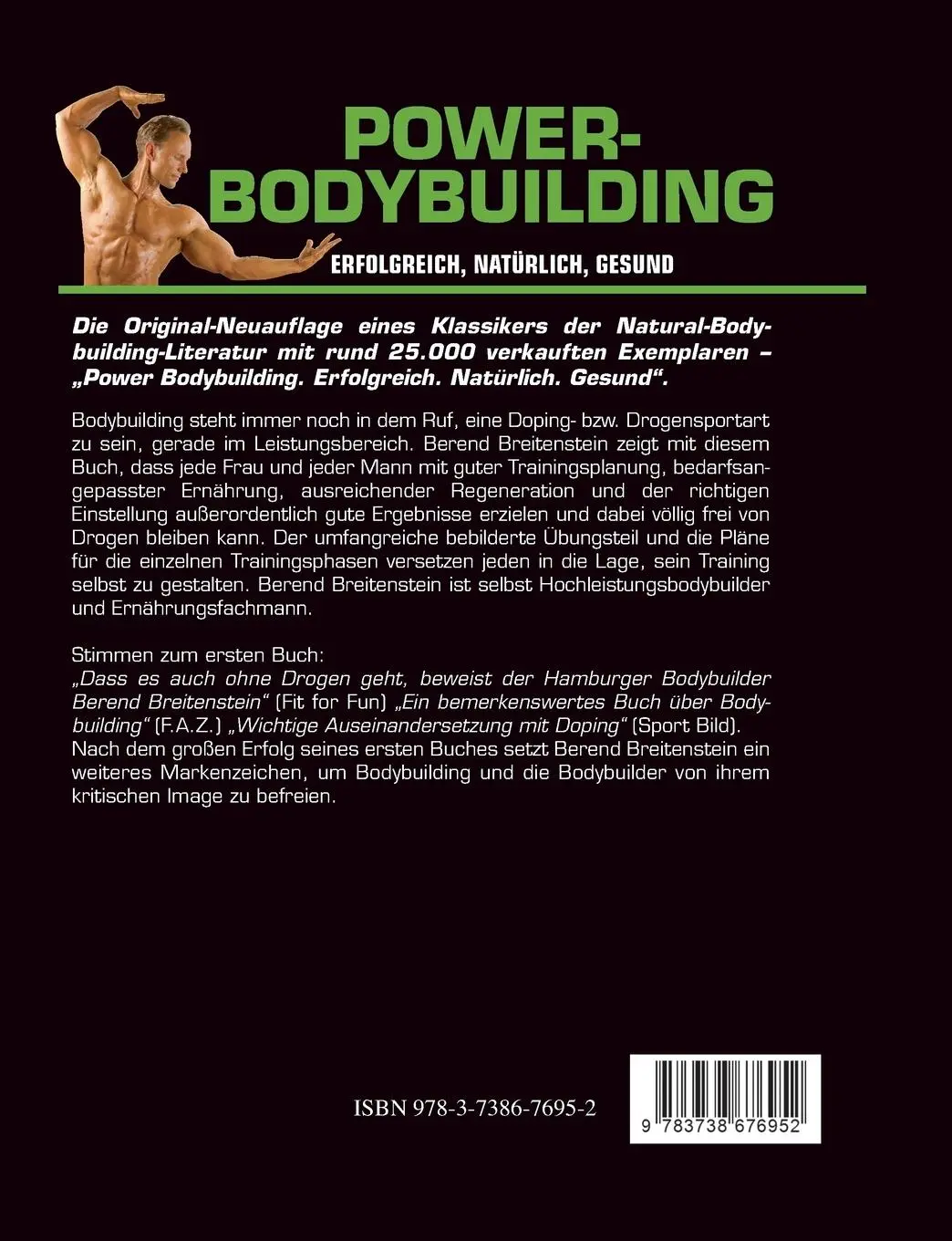 Rückseite: 9783738676952 | Power-Bodybuilding | Erfolgreich, natürlich, gesund | Breitenstein