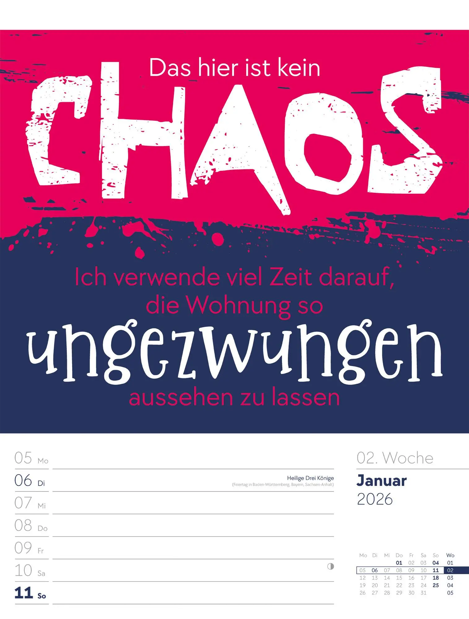 Bild: 9783838426952 | Klartext Sprüchekalender - Wochenplaner Kalender 2026 | GmbH | 56 S.