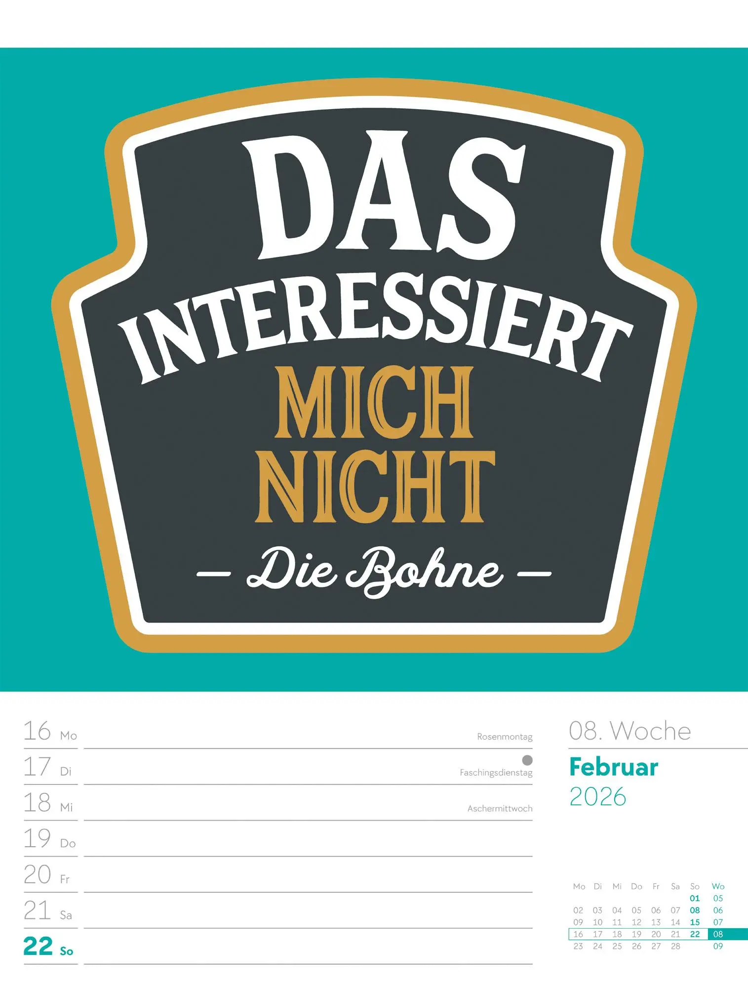 Bild: 9783838426952 | Klartext Sprüchekalender - Wochenplaner Kalender 2026 | GmbH | 56 S.