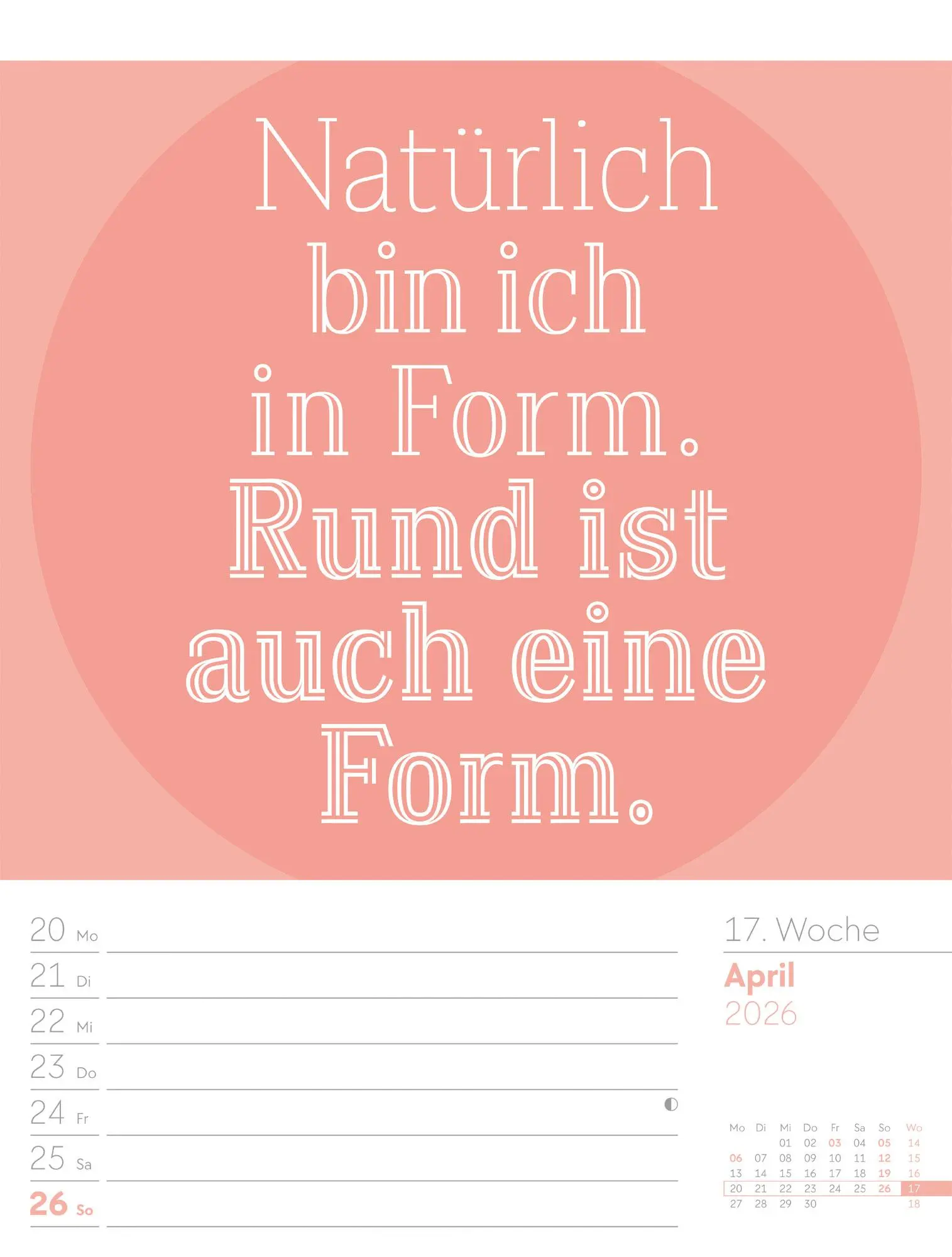 Bild: 9783838426952 | Klartext Sprüchekalender - Wochenplaner Kalender 2026 | GmbH | 56 S.
