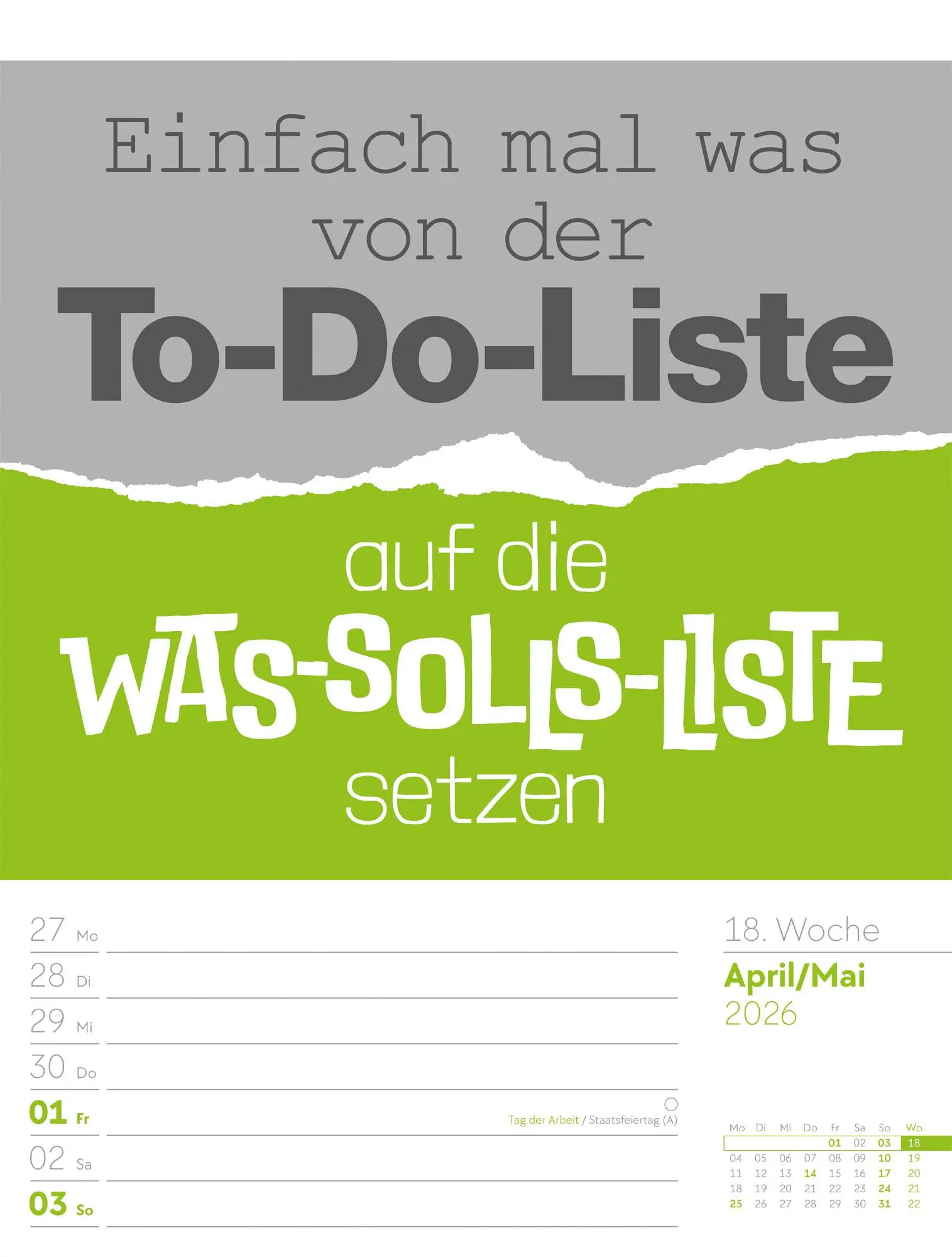 Bild: 9783838426952 | Klartext Sprüchekalender - Wochenplaner Kalender 2026 | GmbH | 56 S.