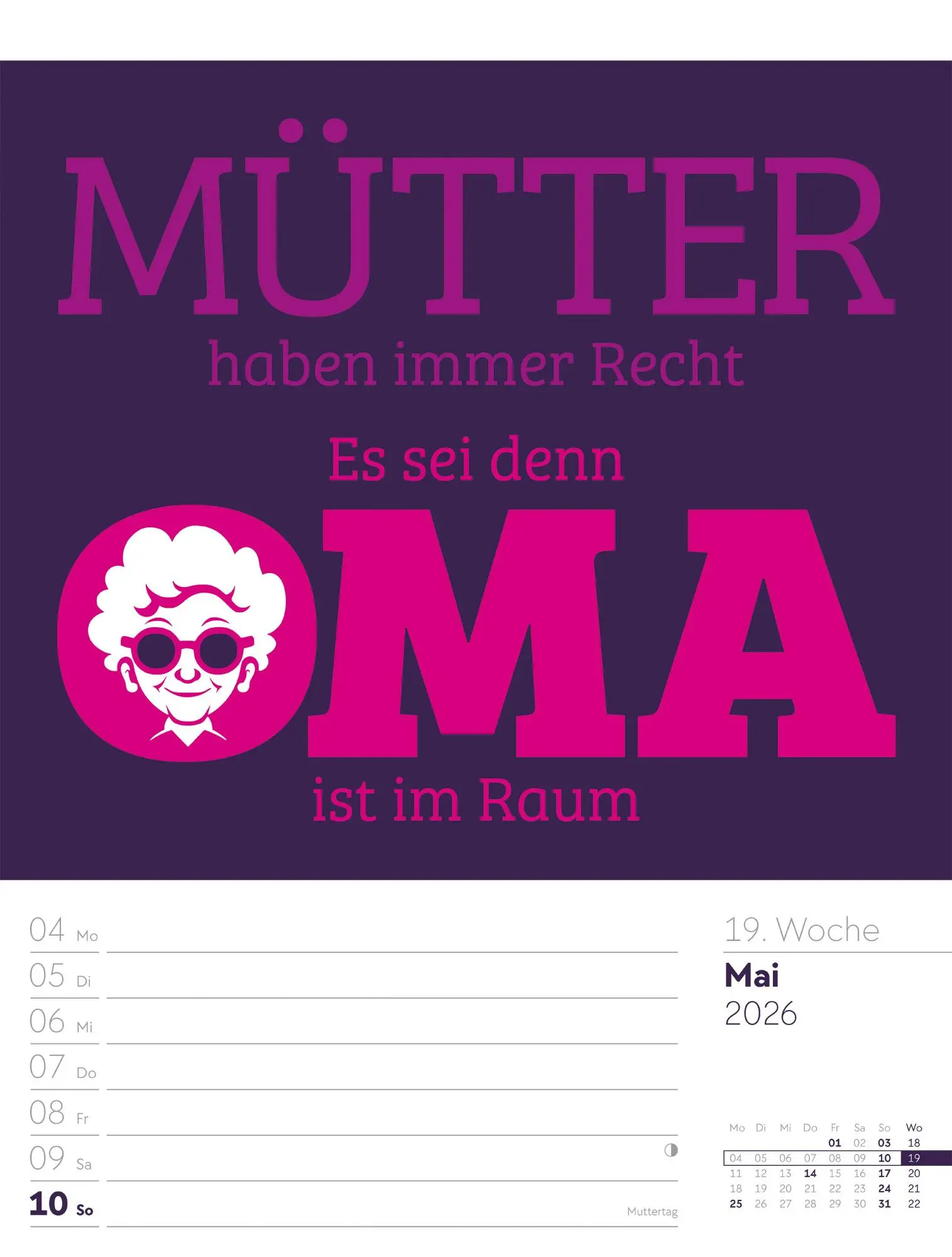 Bild: 9783838426952 | Klartext Sprüchekalender - Wochenplaner Kalender 2026 | GmbH | 56 S.