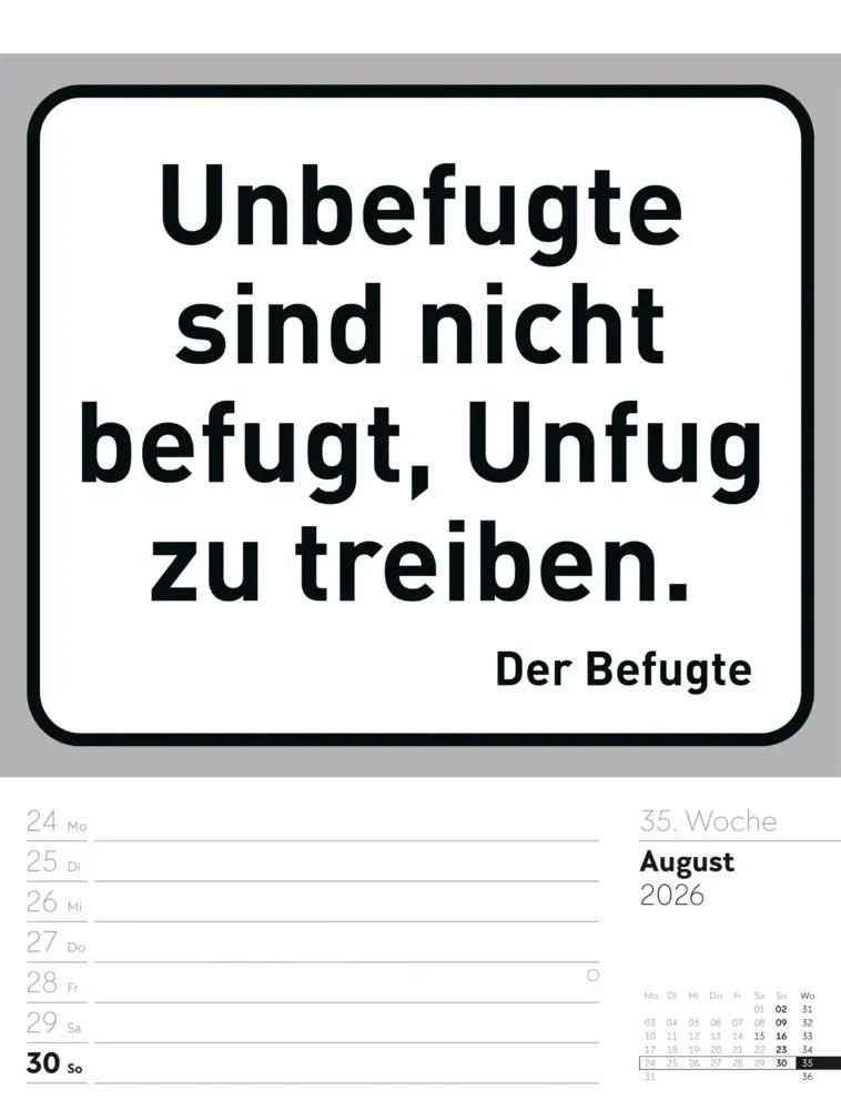 Bild: 9783838426952 | Klartext Sprüchekalender Wochenplaner 2026 | GmbH | Kalender | Deutsch
