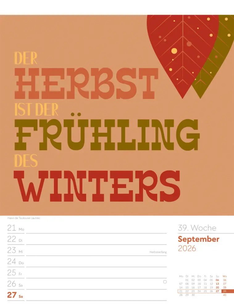 Bild: 9783838426952 | Klartext Sprüchekalender Wochenplaner 2026 | GmbH | Kalender | Deutsch