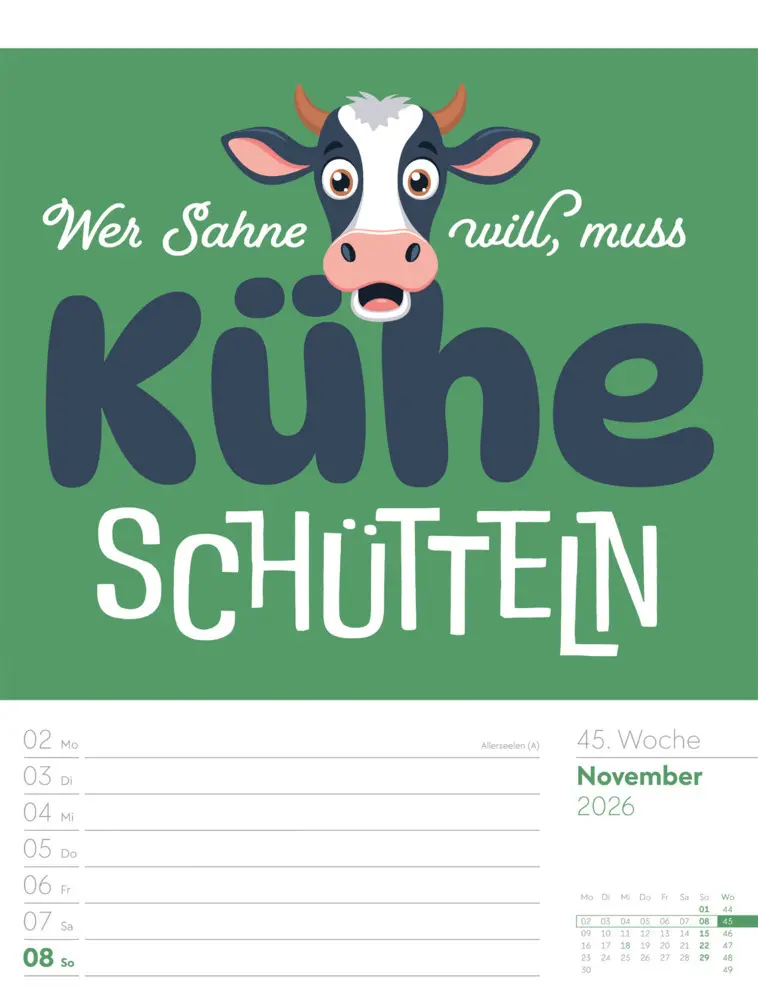 Bild: 9783838426952 | Klartext Sprüchekalender Wochenplaner 2026 | GmbH | Kalender | Deutsch