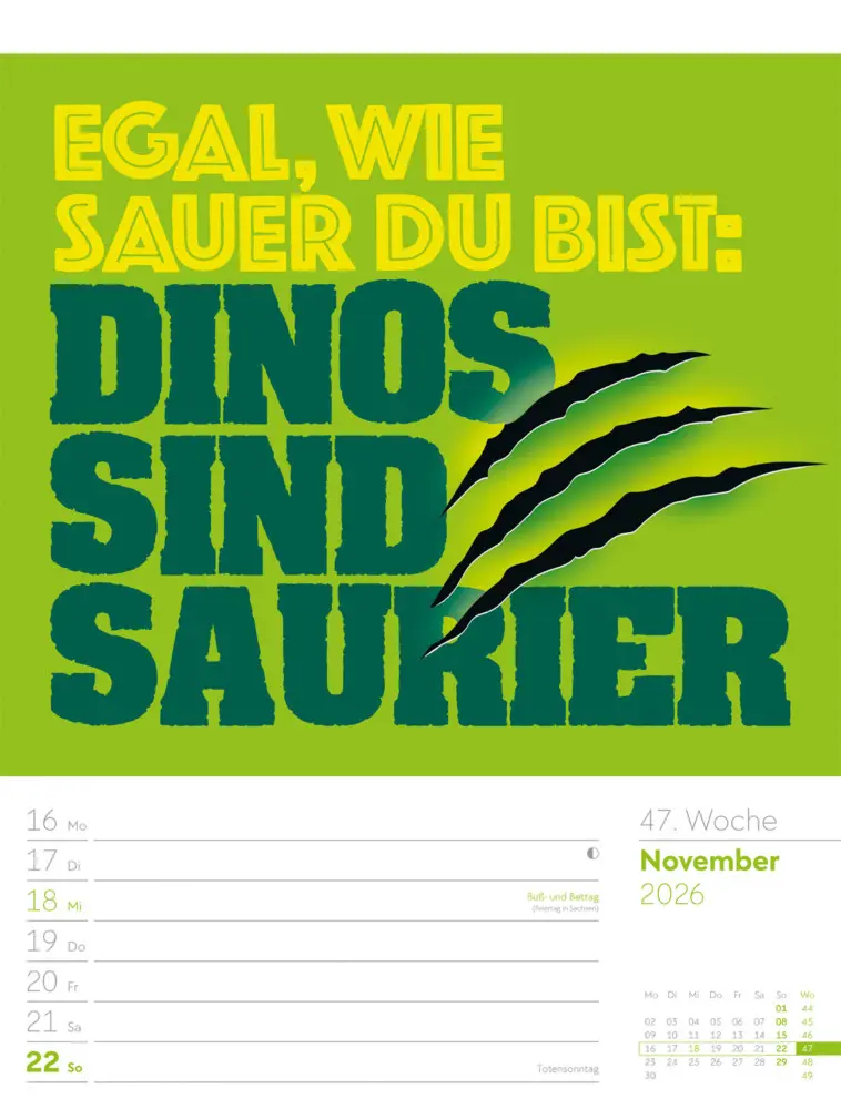 Bild: 9783838426952 | Klartext Sprüchekalender Wochenplaner 2026 | GmbH | Kalender | Deutsch