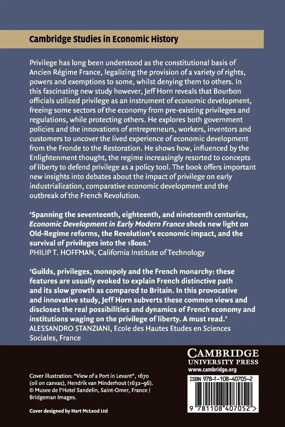 Rückseite: 9781108407052 | Economic Development in Early Modern France | Jeff Horn | Taschenbuch