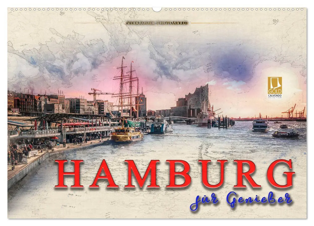Cover: 9783457857052 | Hamburg für Genießer (Wandkalender 2026 DIN A2 quer), CALVENDO...