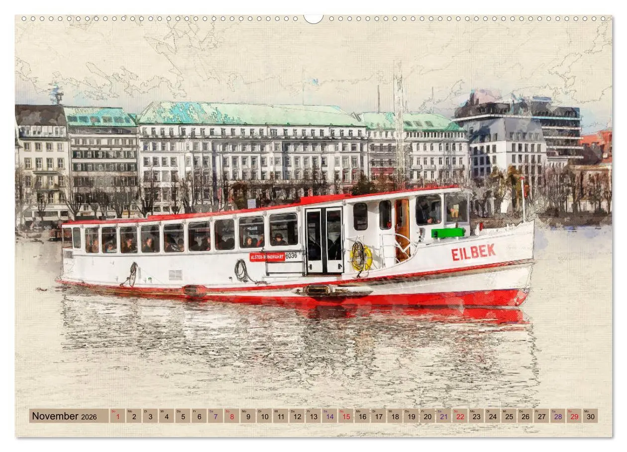 Bild: 9783457857052 | Hamburg für Genießer (Wandkalender 2026 DIN A2 quer), CALVENDO...