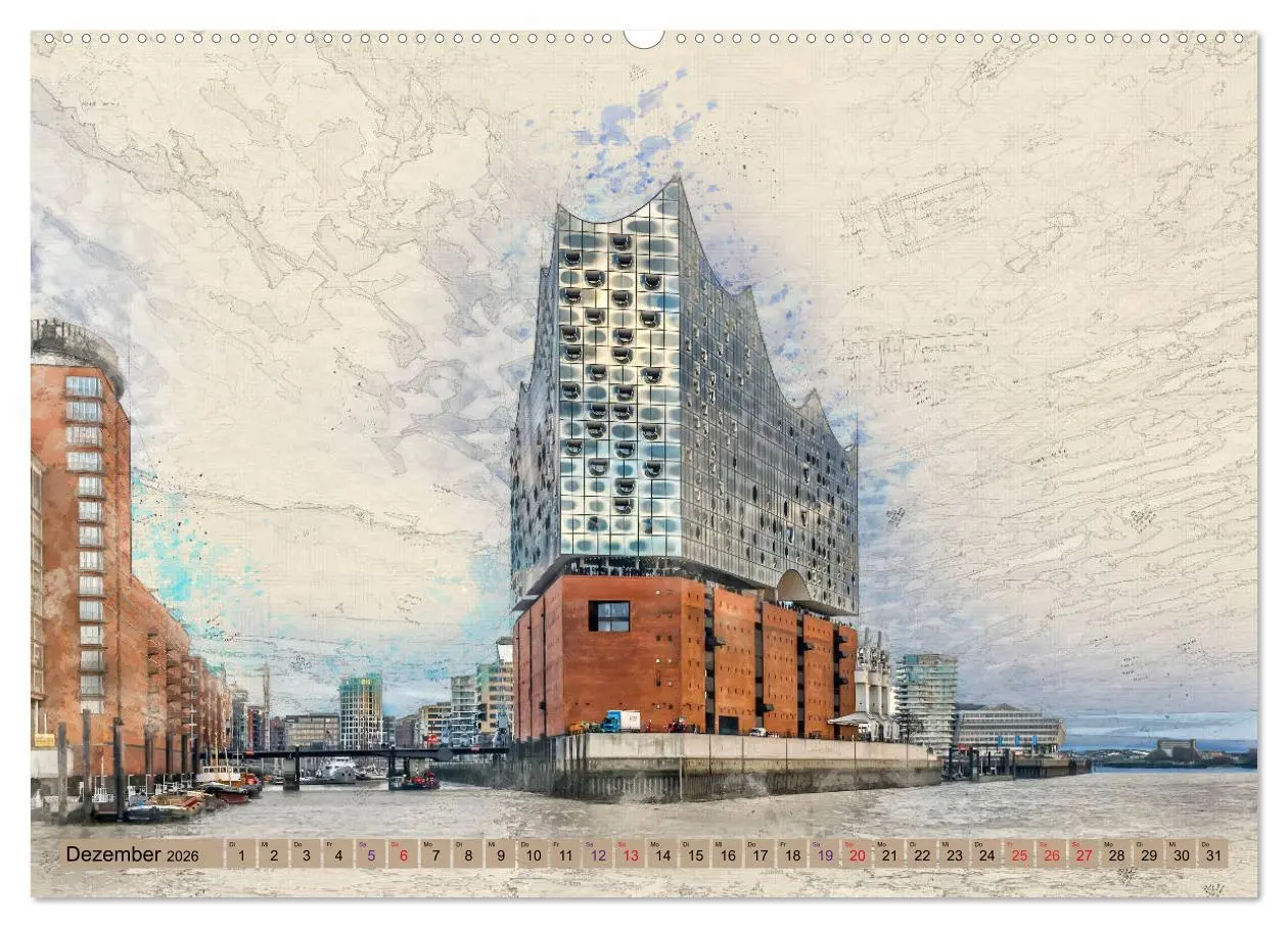 Bild: 9783457857052 | Hamburg für Genießer (Wandkalender 2026 DIN A2 quer), CALVENDO...
