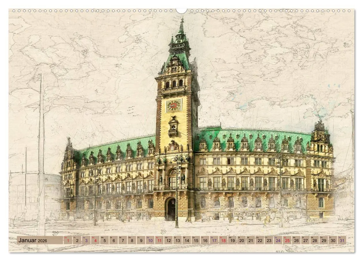 Bild: 9783457857052 | Hamburg für Genießer (Wandkalender 2026 DIN A2 quer), CALVENDO...