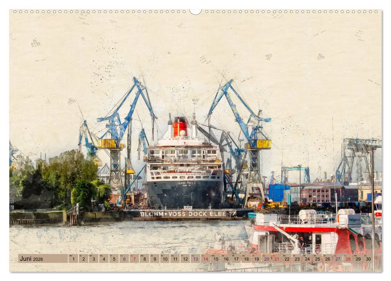 Bild: 9783457857052 | Hamburg für Genießer (Wandkalender 2026 DIN A2 quer), CALVENDO...