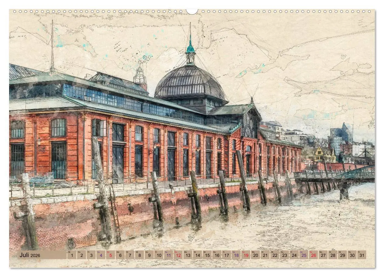Bild: 9783457857052 | Hamburg für Genießer (Wandkalender 2026 DIN A2 quer), CALVENDO...
