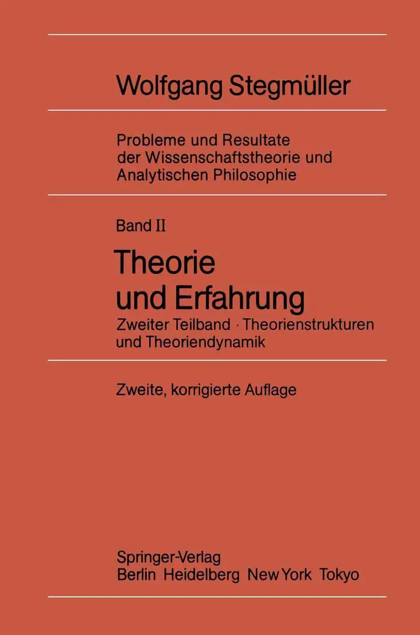 Cover: 9783540157052 | Theorie und Erfahrung | Wolfgang Stegmüller | Buch | xx | Deutsch