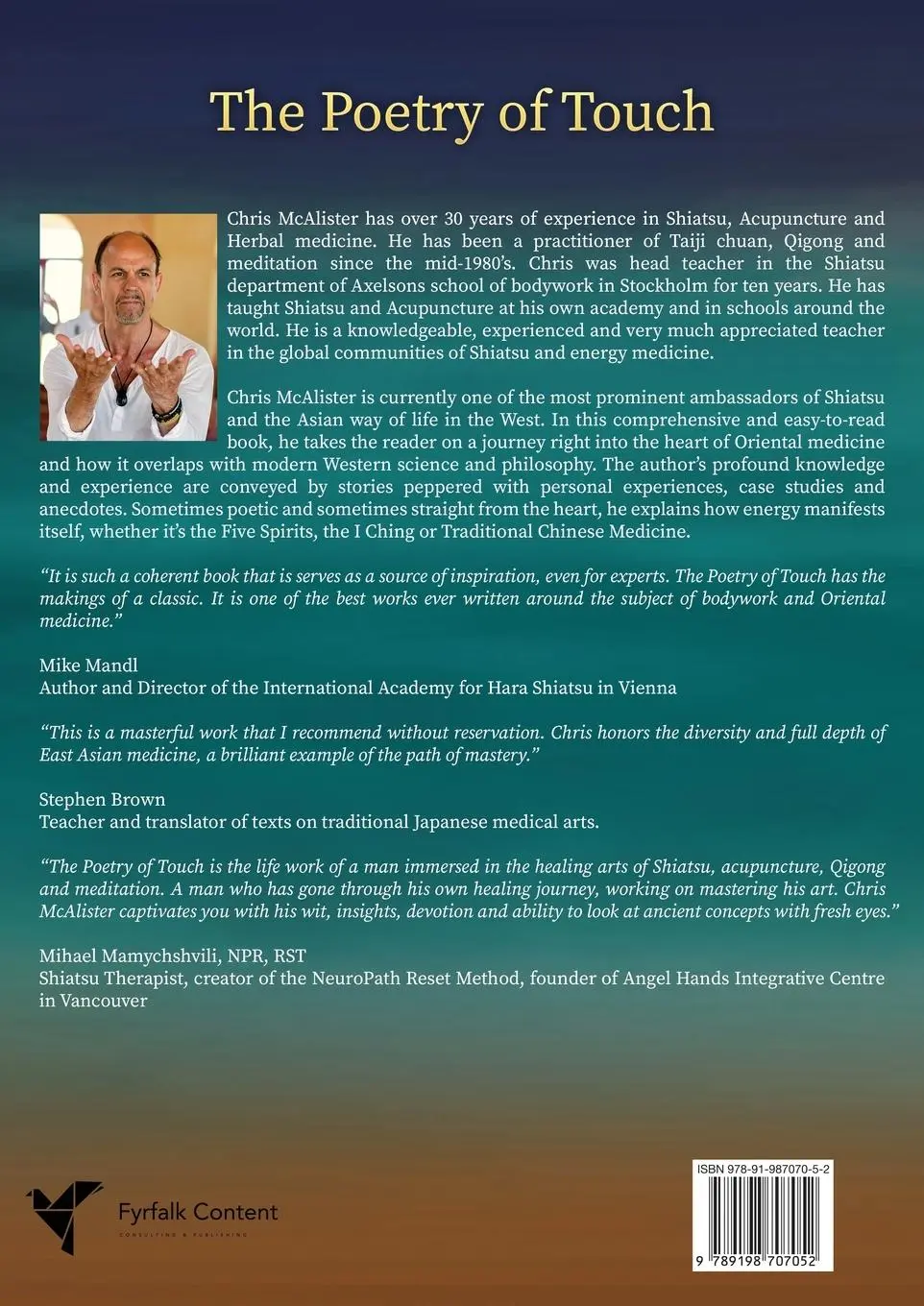 Rückseite: 9789198707052 | The Poetry of Touch | Alchemy, Transformation &amp; Oriental Medicine