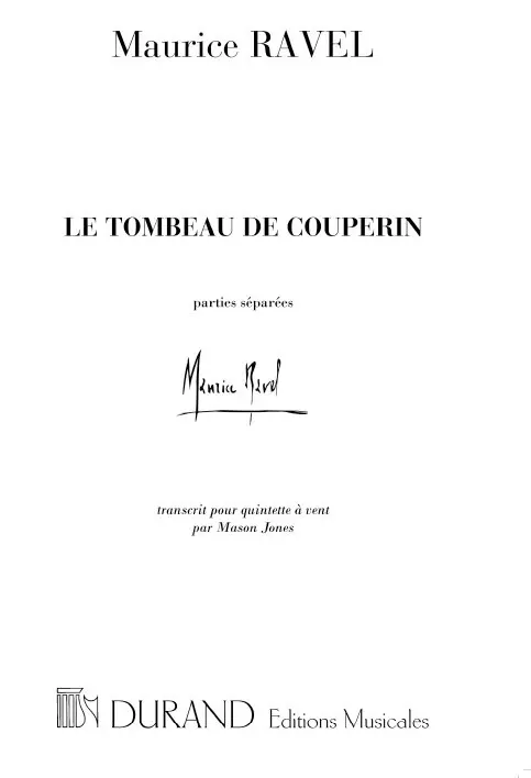 Cover: 9790044077052 | Le Tombeau de Couperin | Maurice Ravel | Stimmensatz | 2001