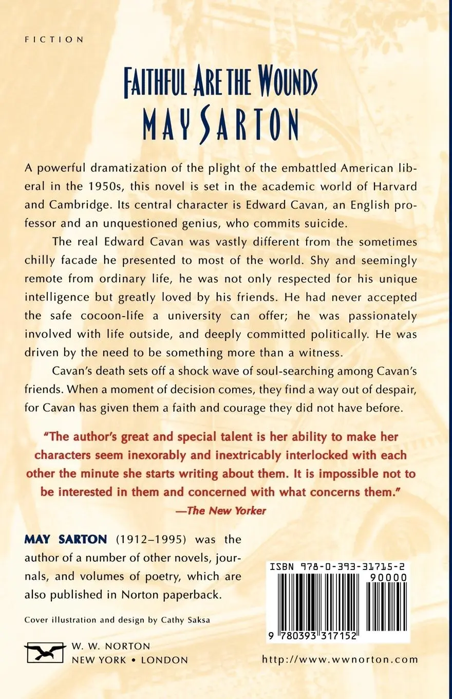 Rückseite: 9780393317152 | Faithful Are the Wounds | May Sarton | Taschenbuch | Englisch | 1998