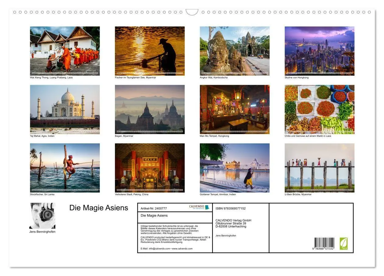 Bild: 9783569577152 | Die Magie Asiens (Wandkalender 2027 DIN A2 quer), CALVENDO...