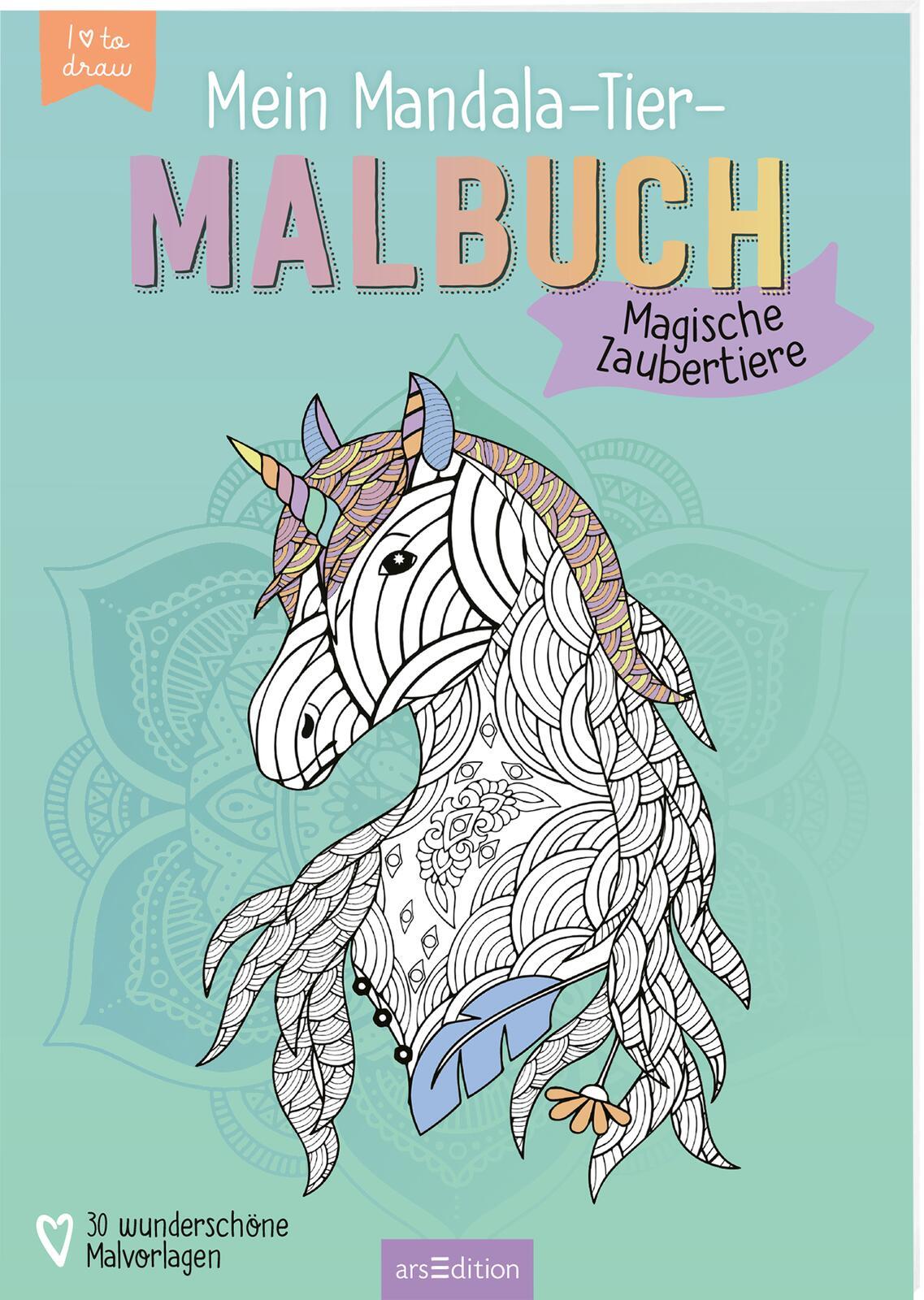 Cover: 9783845857152 | Mein Mandala-Tier-Malbuch - Magische Zaubertiere | Taschenbuch | 32 S.