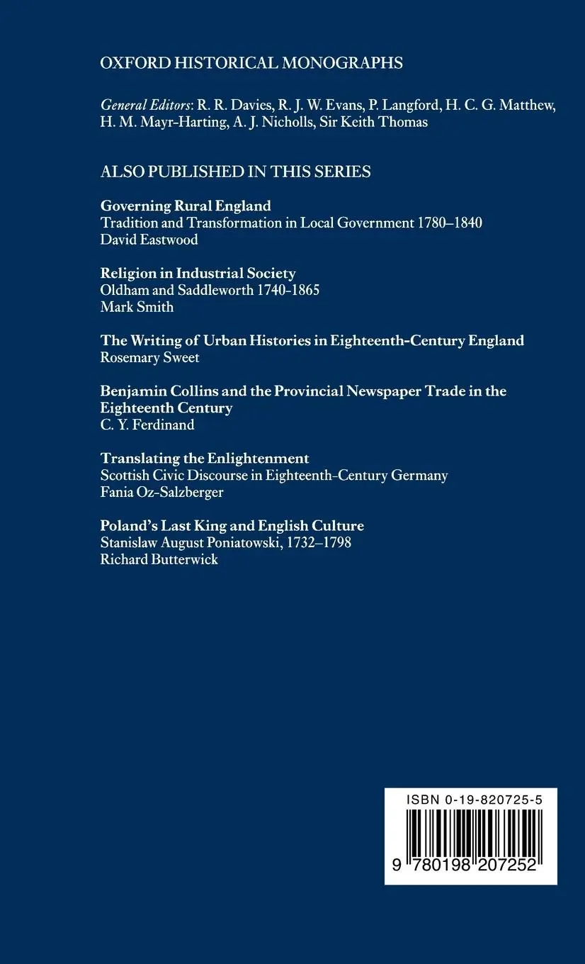Rückseite: 9780198207252 | The Moravian Church in England, 1728-1760 | Colin Podmore | Buch