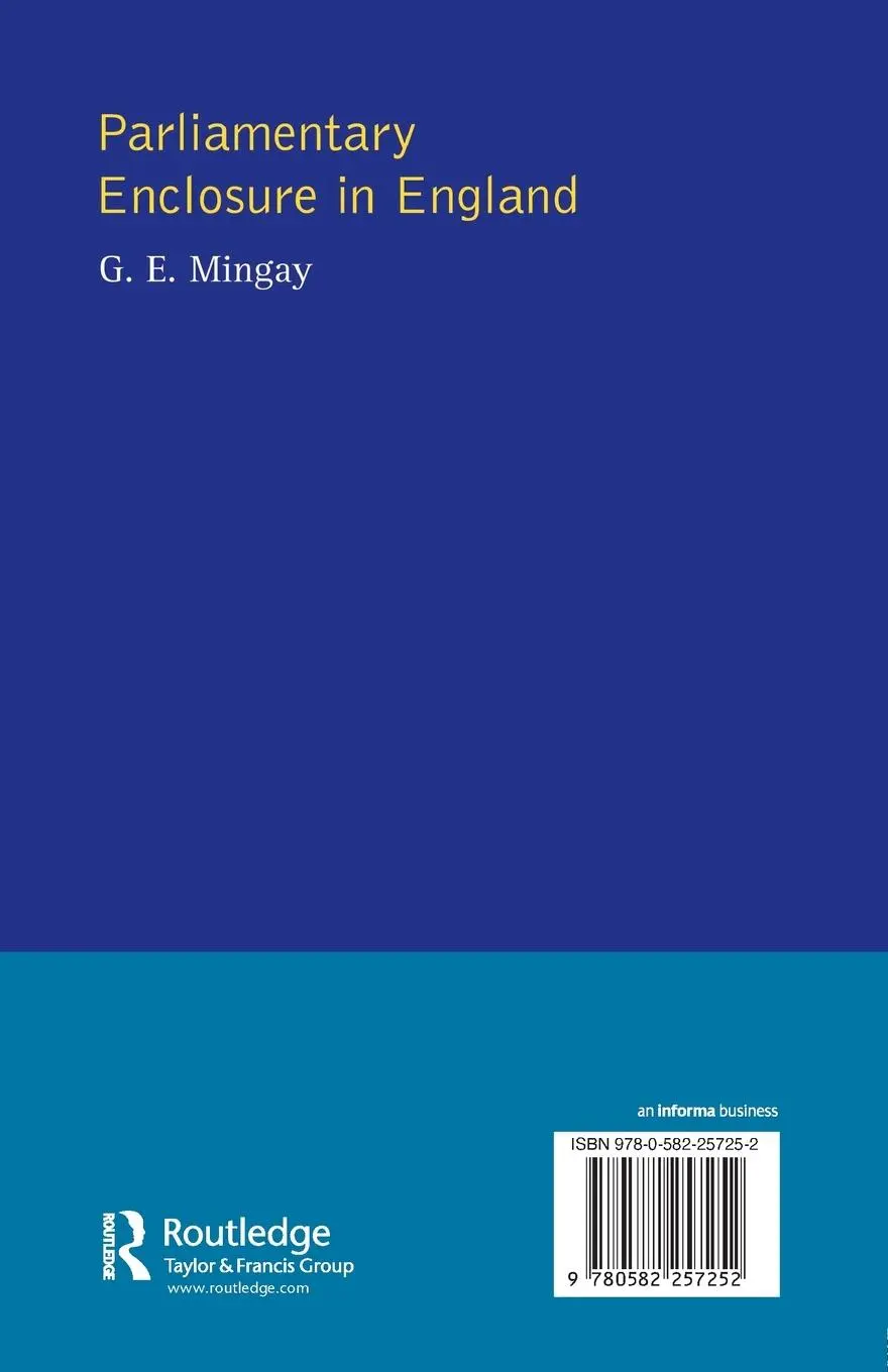 Rückseite: 9780582257252 | Parliamentary Enclosure in England | Gordon E Mingay | Taschenbuch
