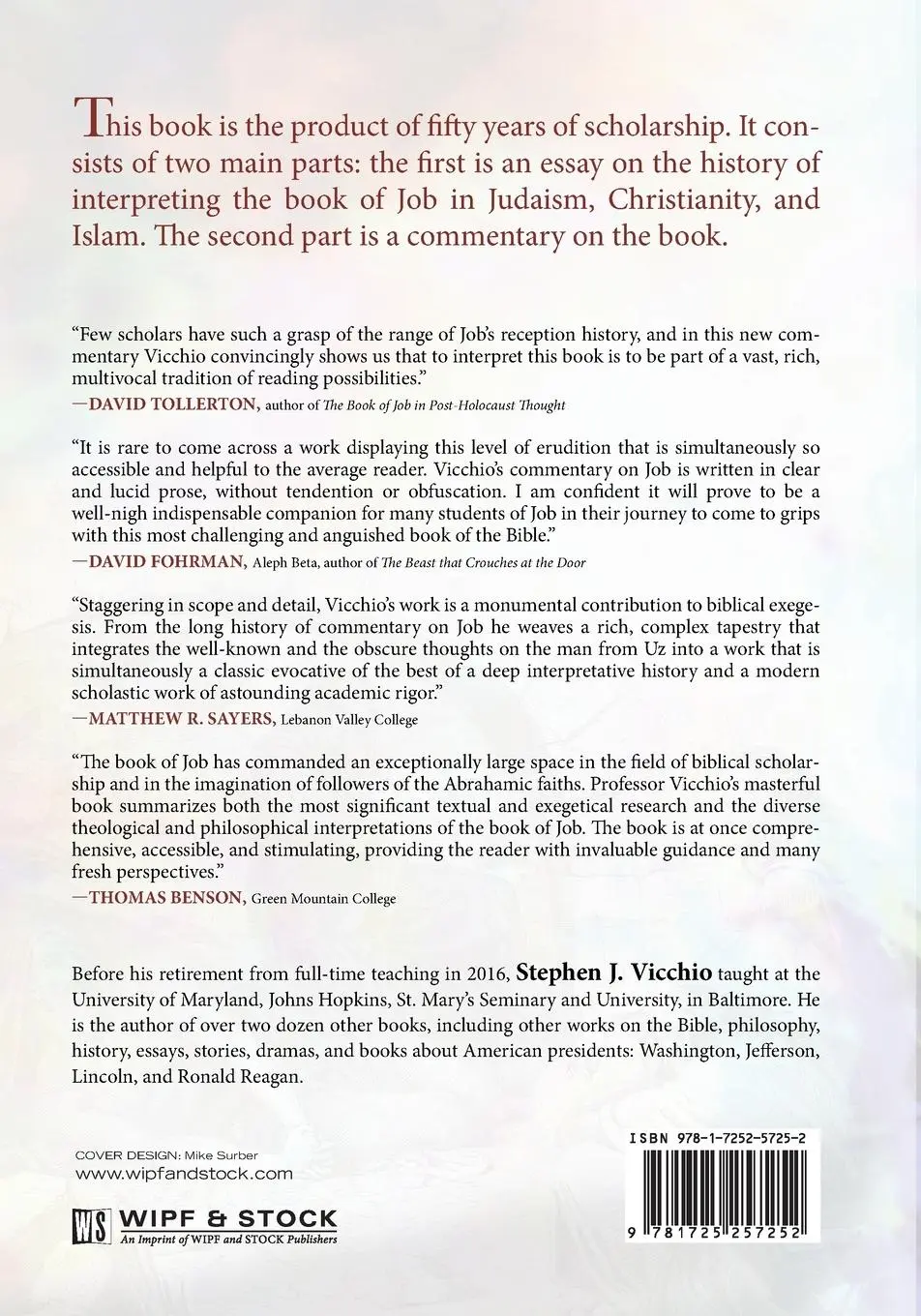 Rückseite: 9781725257252 | The Book of Job | Stephen J. Vicchio | Taschenbuch | Englisch | 2020