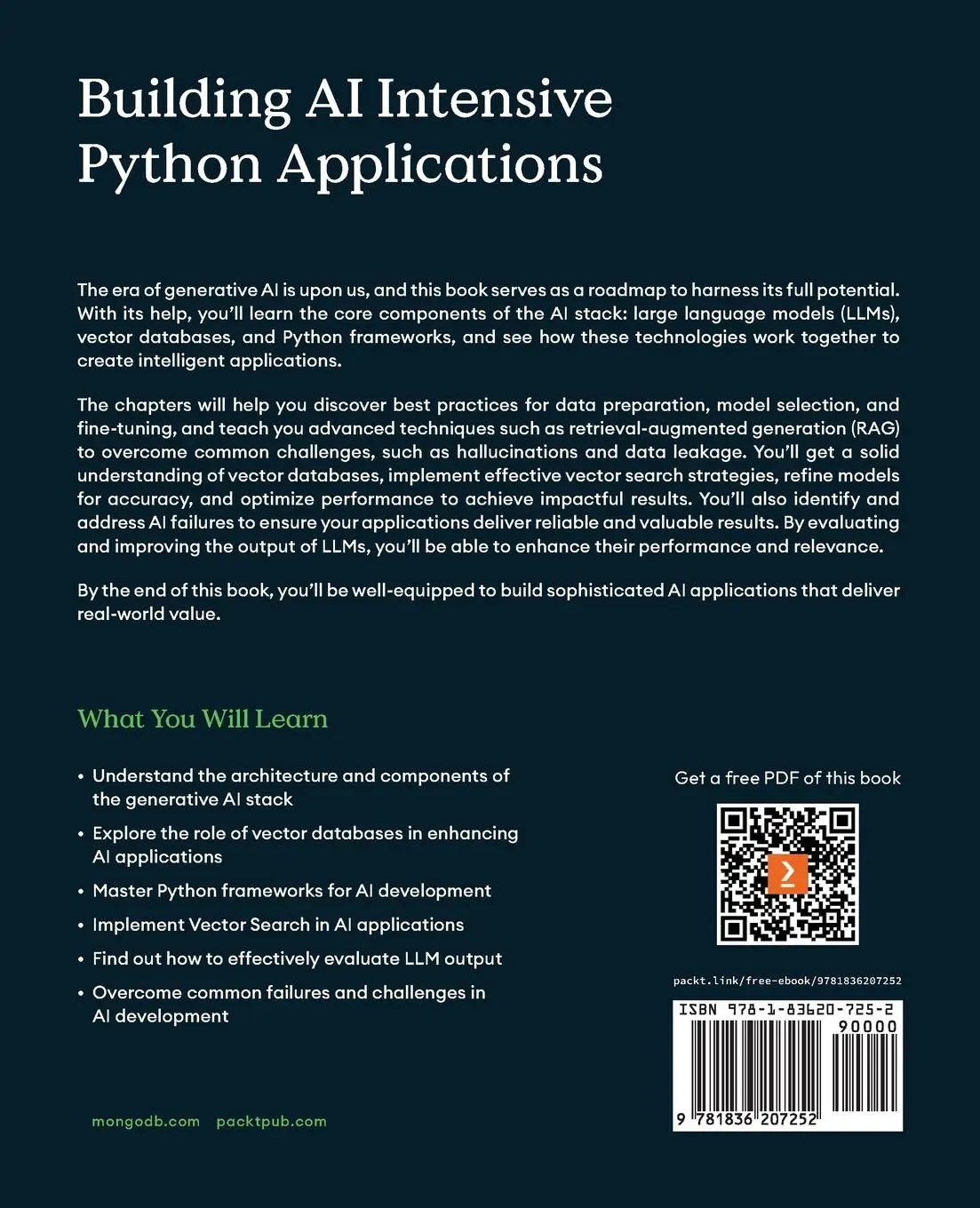 Rückseite: 9781836207252 | Building AI Intensive Python Applications | Rachelle Palmer (u. a.)