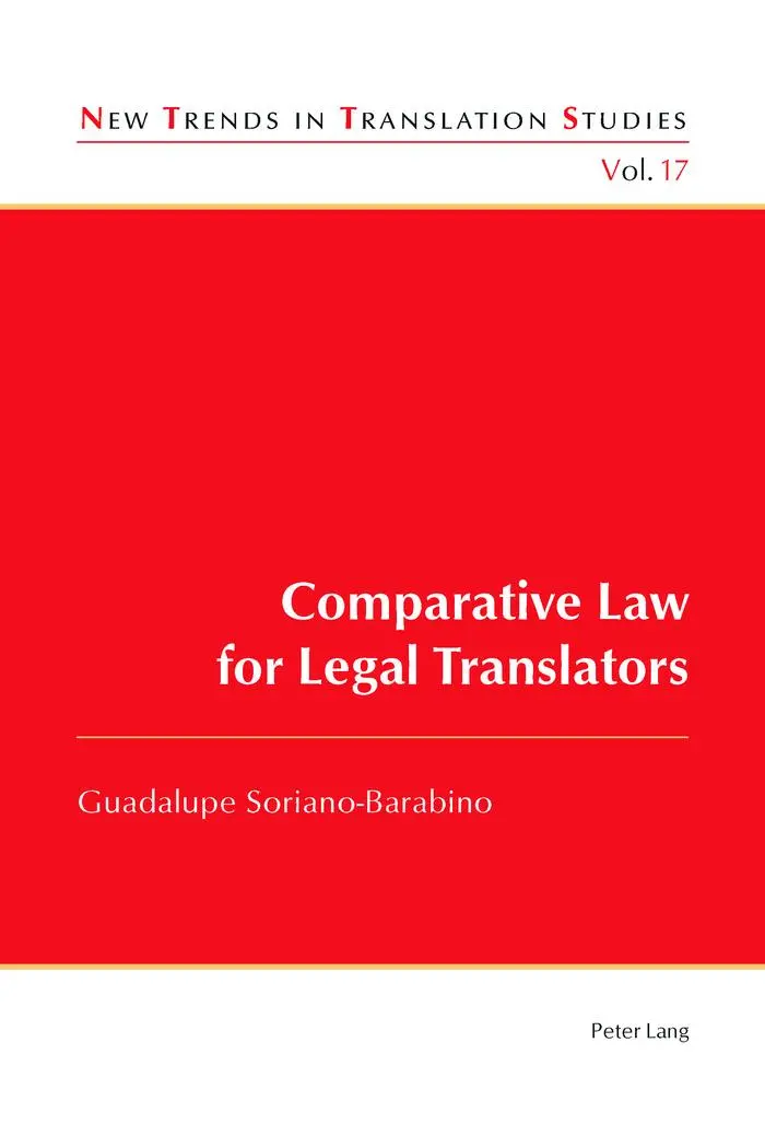 Cover: 9783034317252 | Comparative Law for Legal Translators | Guadalupe Soriano-Barabino
