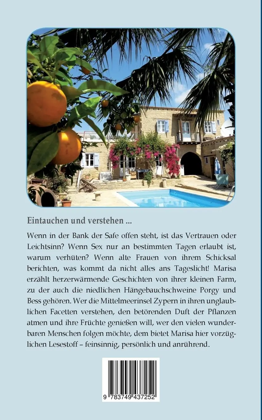 Rückseite: 9783749437252 | Eintauchen in Zyperns Seele | Marisa Potamitis | Taschenbuch | 200 S.