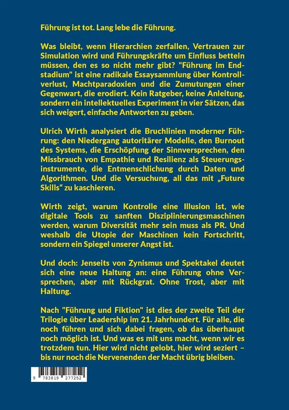 Rückseite: 9783819277252 | Führung im Endstadium | Eine Symphonie des Kontrollverlusts | Wirth