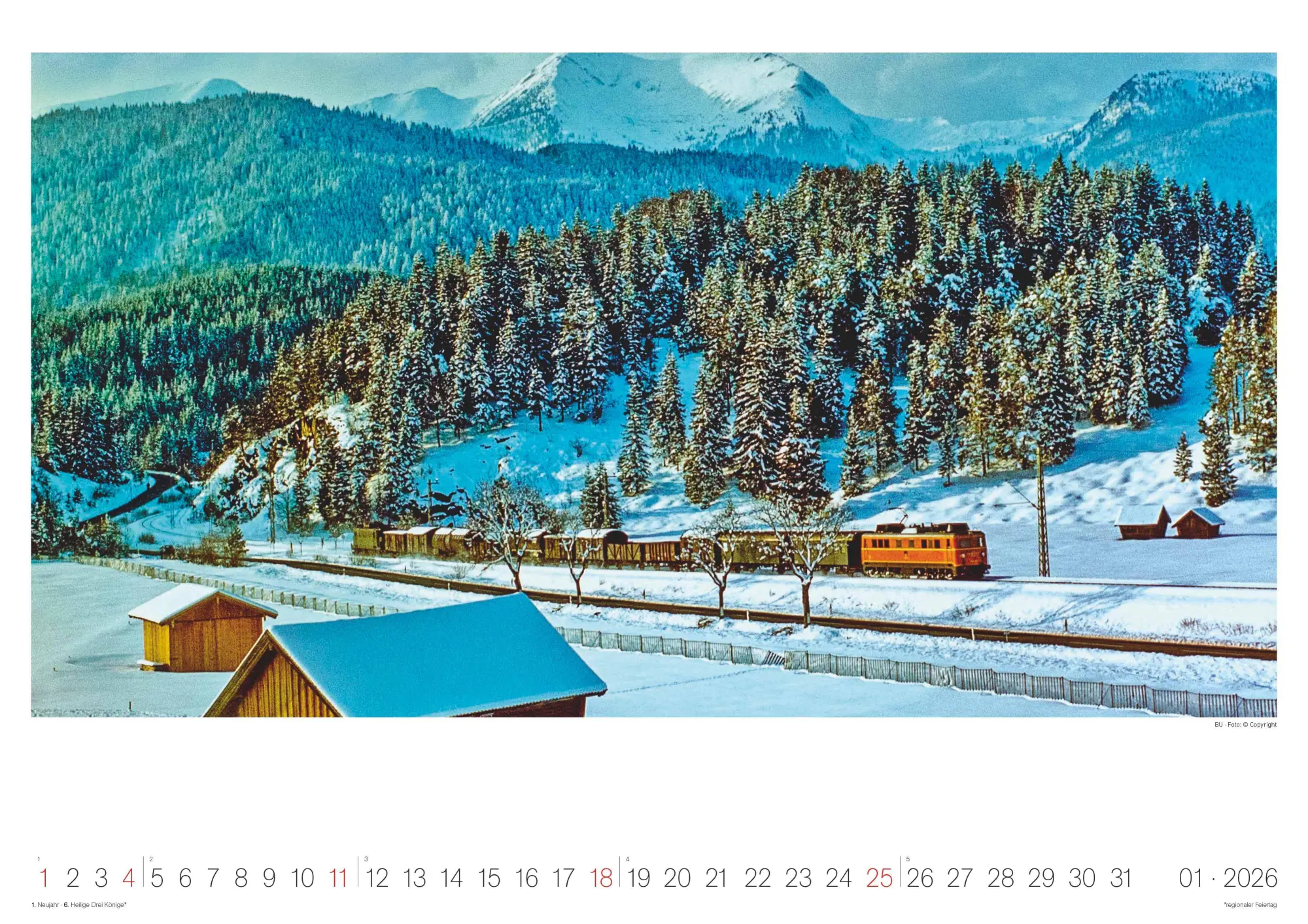 Bild: 4069095007352 | Eisenbahn-Nostalgie - Wandkalender im Format 42 x 29,7 | Alpha Edition