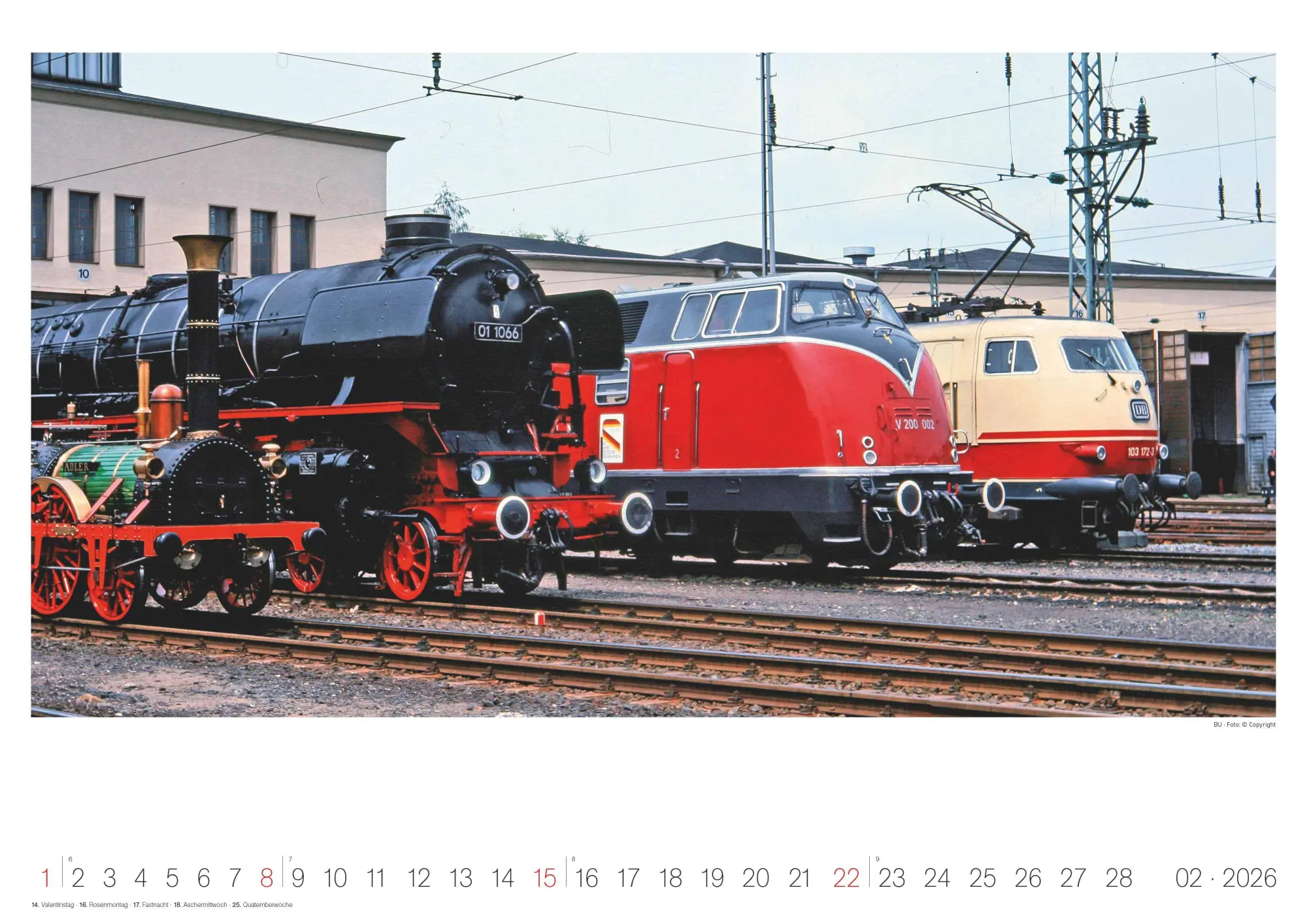 Bild: 4069095007352 | Eisenbahn-Nostalgie - Wandkalender im Format 42 x 29,7 | Alpha Edition