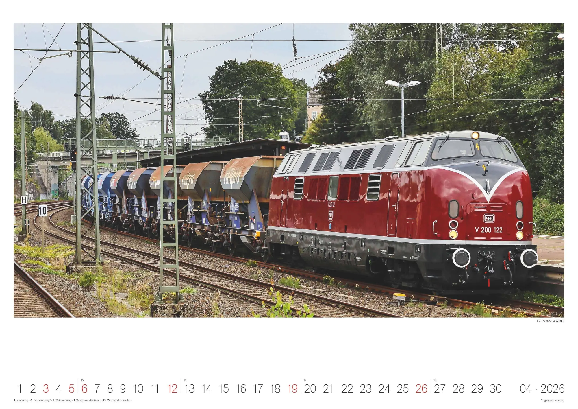 Bild: 4069095007352 | Eisenbahn-Nostalgie - Wandkalender im Format 42 x 29,7 | Alpha Edition