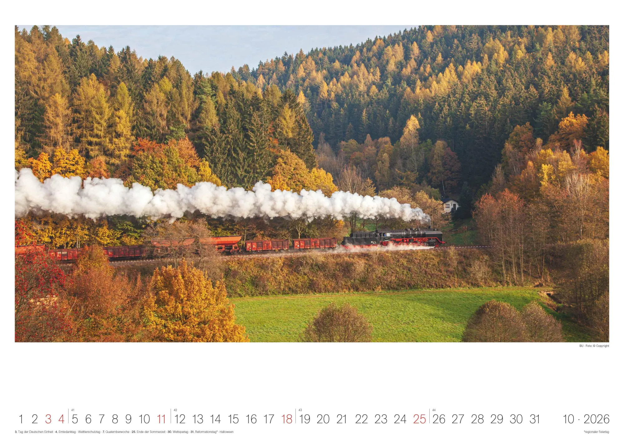 Bild: 4069095007352 | Eisenbahn-Nostalgie - Wandkalender im Format 42 x 29,7 | Alpha Edition