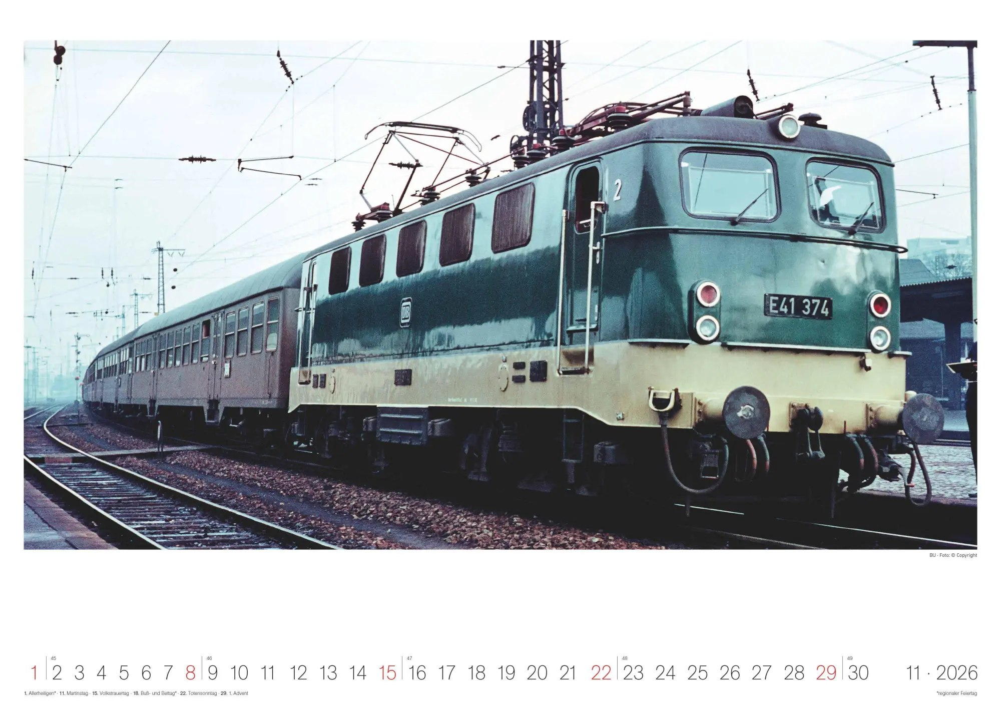 Bild: 4069095007352 | Eisenbahn-Nostalgie - Wandkalender im Format 42 x 29,7 | Alpha Edition