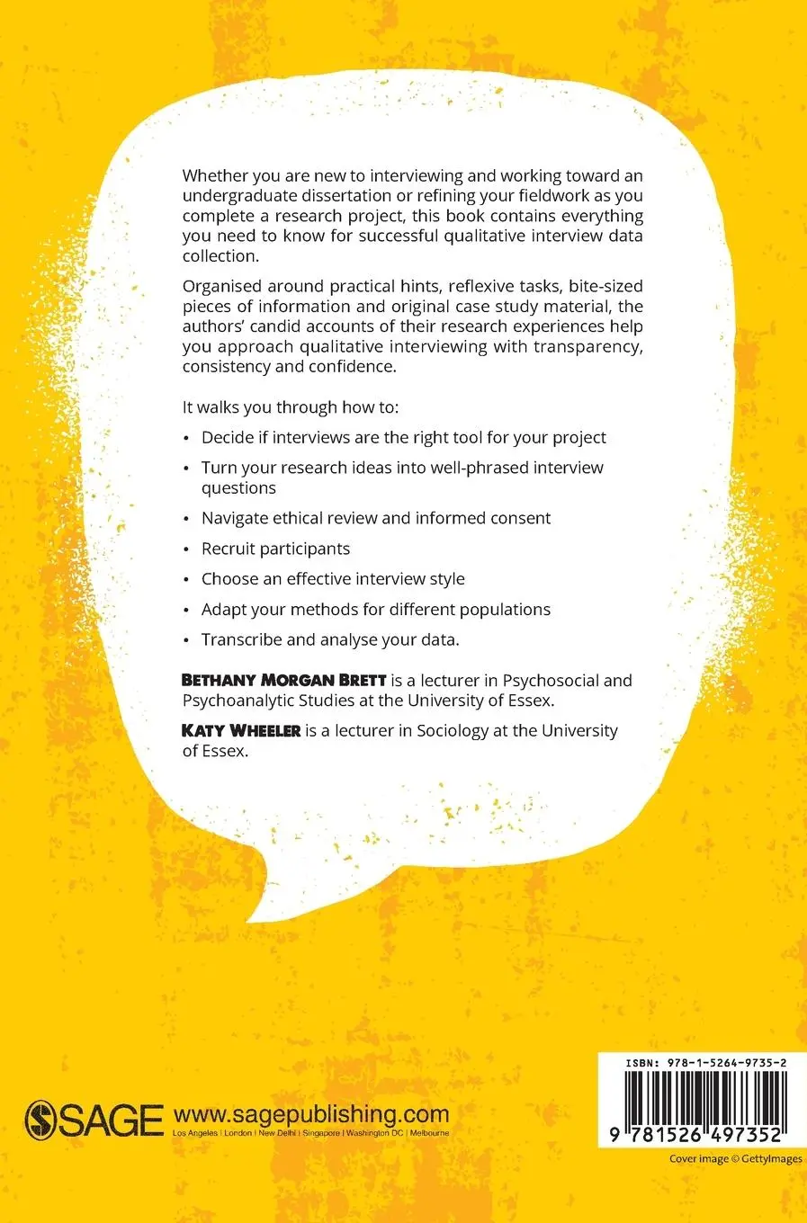 Rückseite: 9781526497352 | How to Do Qualitative Interviewing | Bethany Morgan Brett (u. a.)