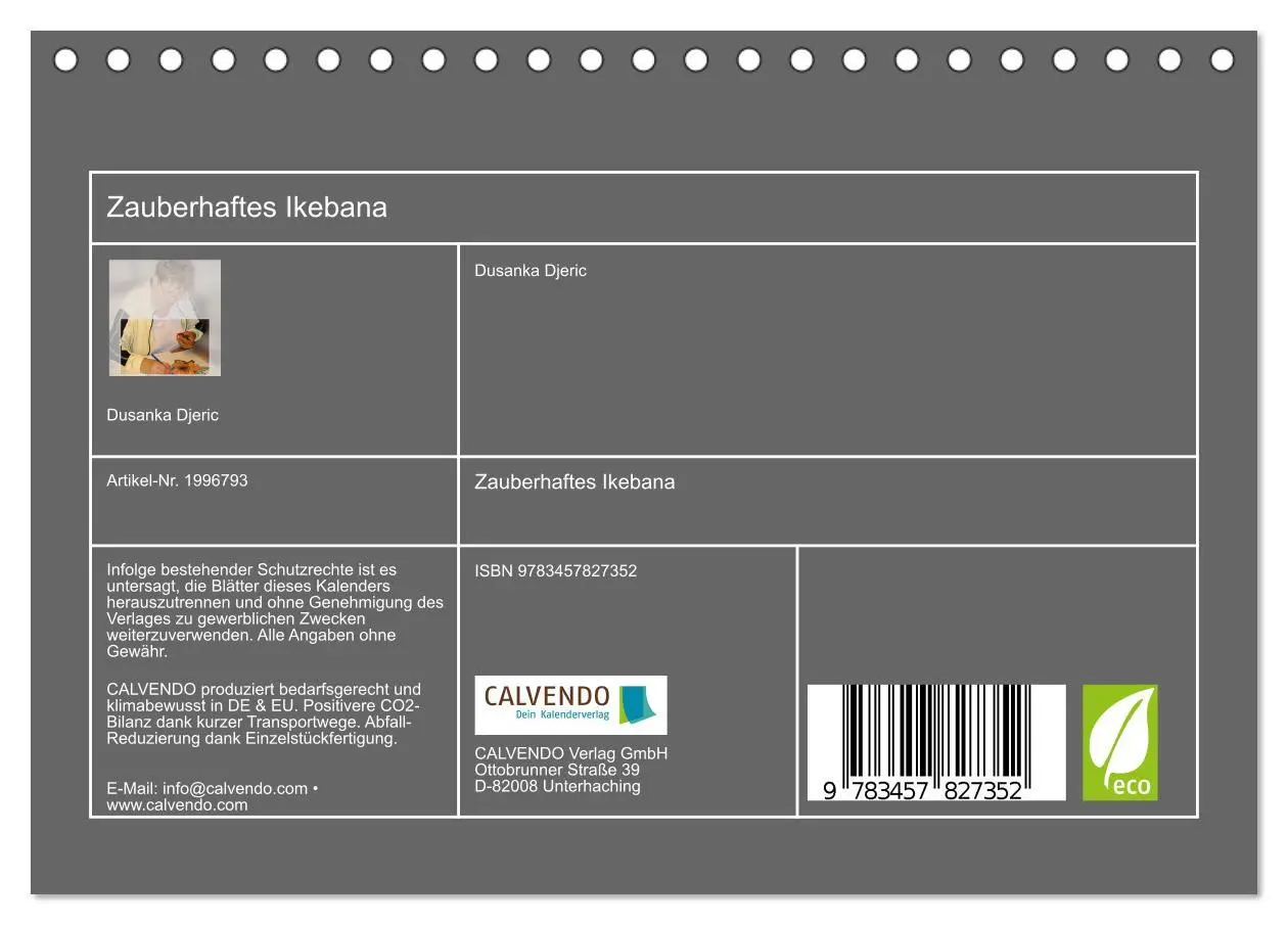 Bild: 9783457827352 | Zauberhaftes Ikebana (Tischkalender 2026 DIN A5 quer), CALVENDO...