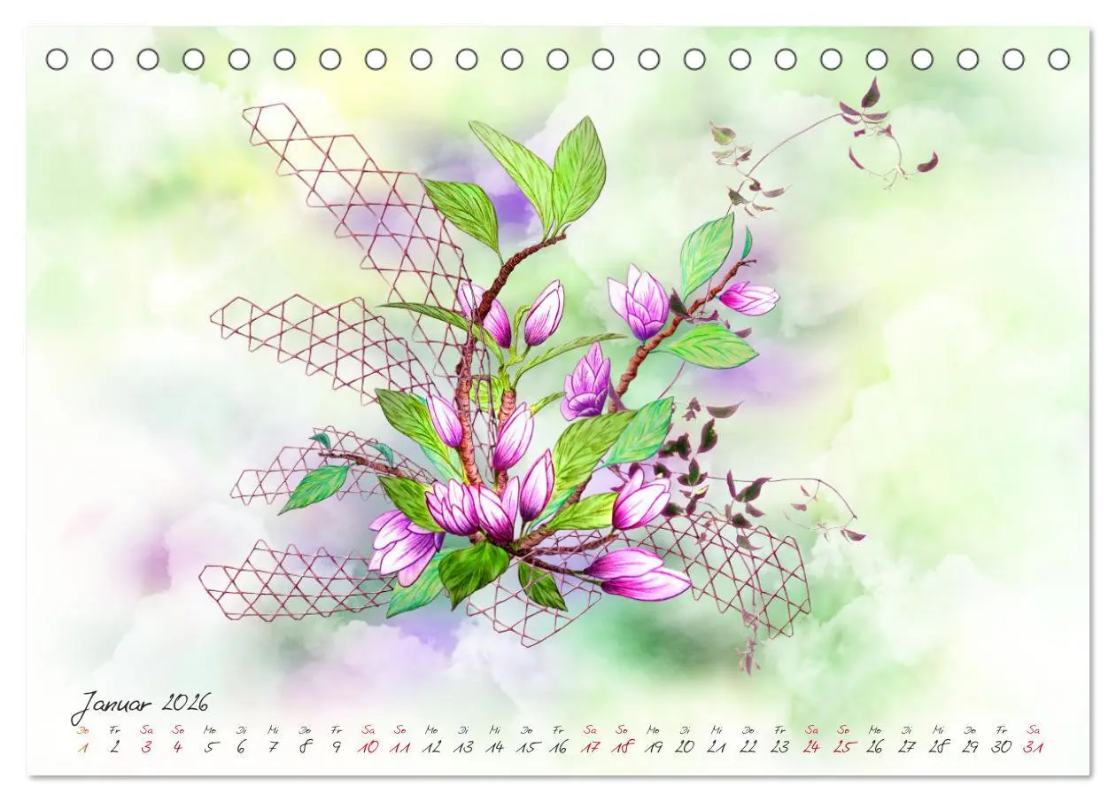 Bild: 9783457827352 | Zauberhaftes Ikebana (Tischkalender 2026 DIN A5 quer), CALVENDO...