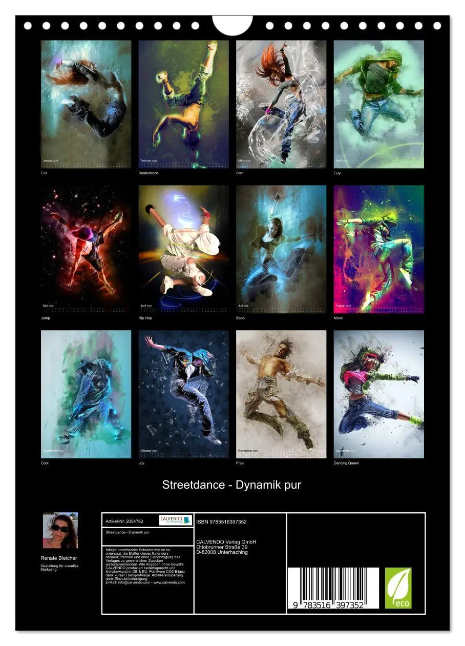 Bild: 9783516397352 | Streetdance - Dynamik pur (Wandkalender 2026 DIN A4 hoch), CALVENDO...