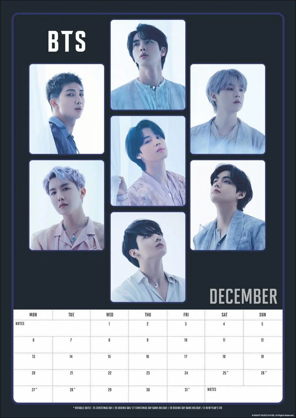 Bild: 9783840197352 | BTS Posterkalender 2027 | Kalender | 14 S. | Englisch | 2027 | Heye