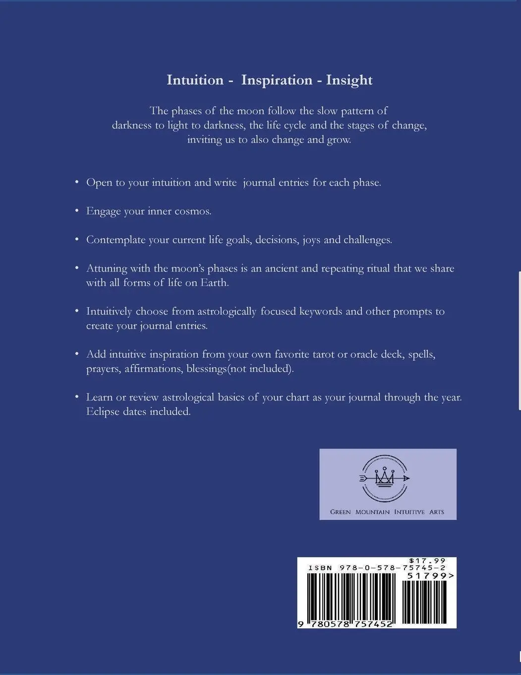 Rückseite: 9780578757452 | Green Mountain Astrological Moon Journal 2021 | Mary Anna Abuzahra