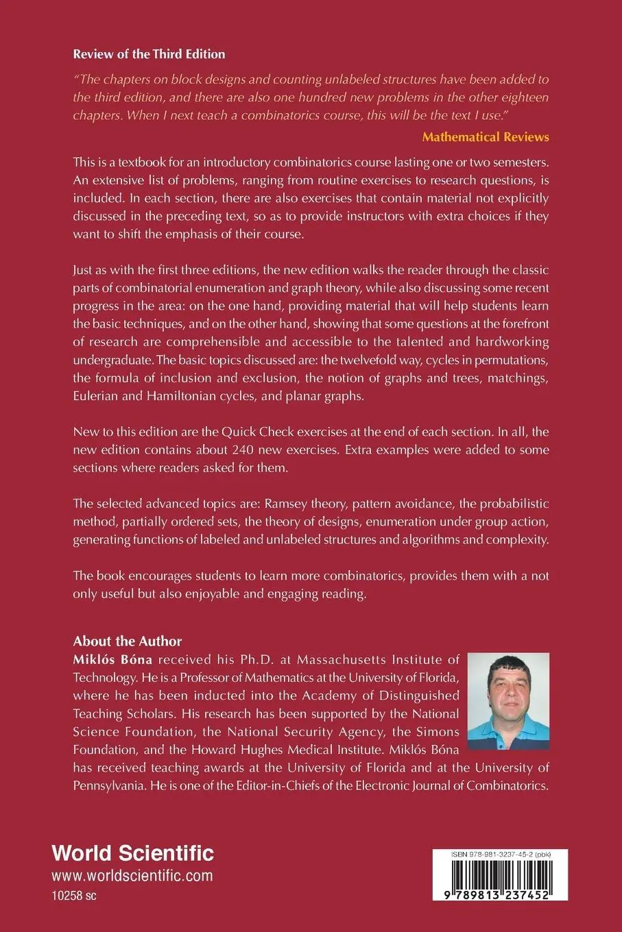 Rückseite: 9789813237452 | WALK THROUGH COMBINATORICS (4ED) | Miklos Bona | Taschenbuch | 2019