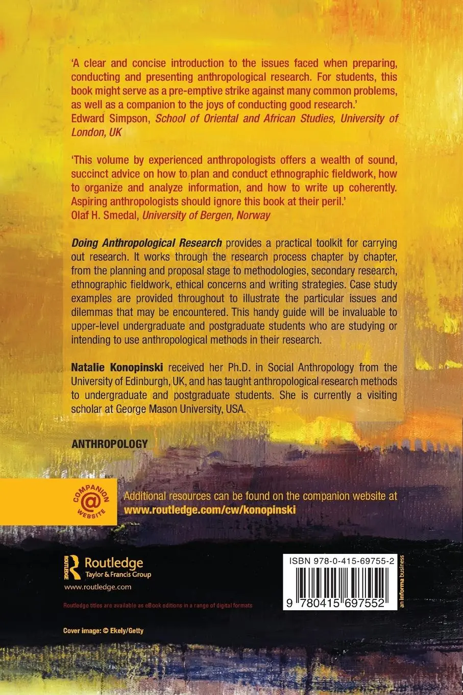 Rückseite: 9780415697552 | Doing Anthropological Research | A Practical Guide | Konopinski | Buch