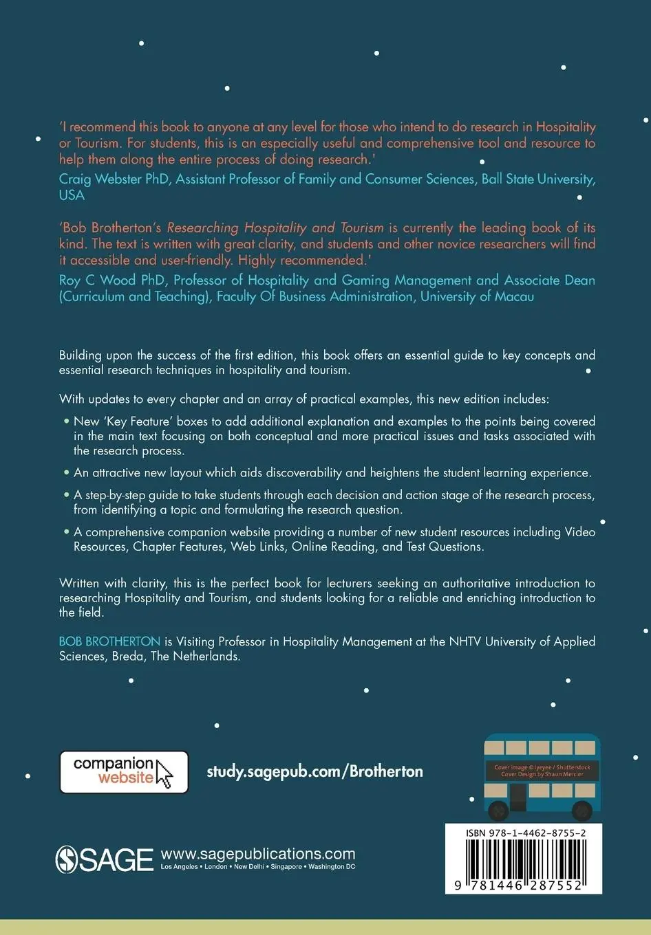 Rückseite: 9781446287552 | Researching Hospitality and Tourism | Bob Brotherton | Taschenbuch