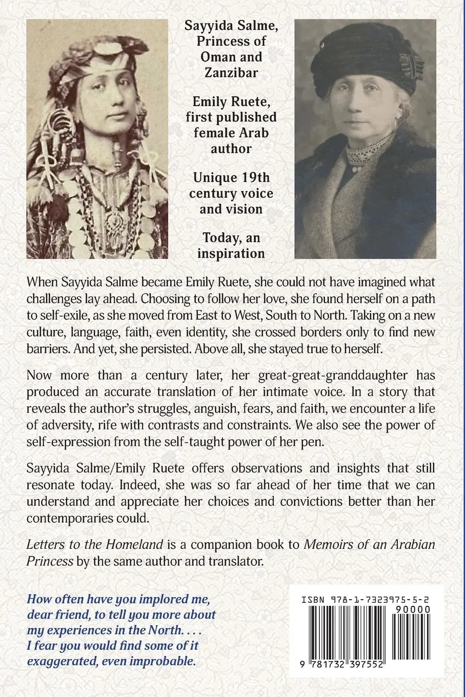 Rückseite: 9781732397552 | Letters to the Homeland | An Accurate Translation of an Intimate Voice