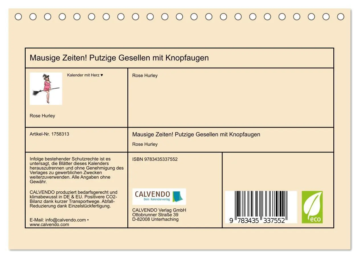 Bild: 9783435337552 | Mausige Zeiten! Putzige Gesellen mit Knopfaugen (Tischkalender 2025...