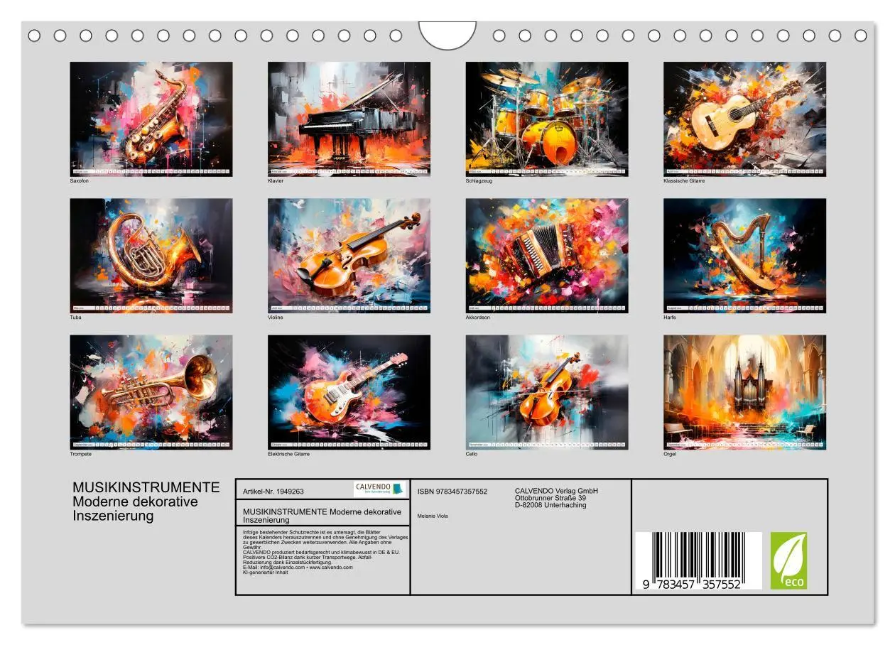 Bild: 9783457357552 | MUSIKINSTRUMENTE Moderne dekorative Inszenierung (Wandkalender 2026...