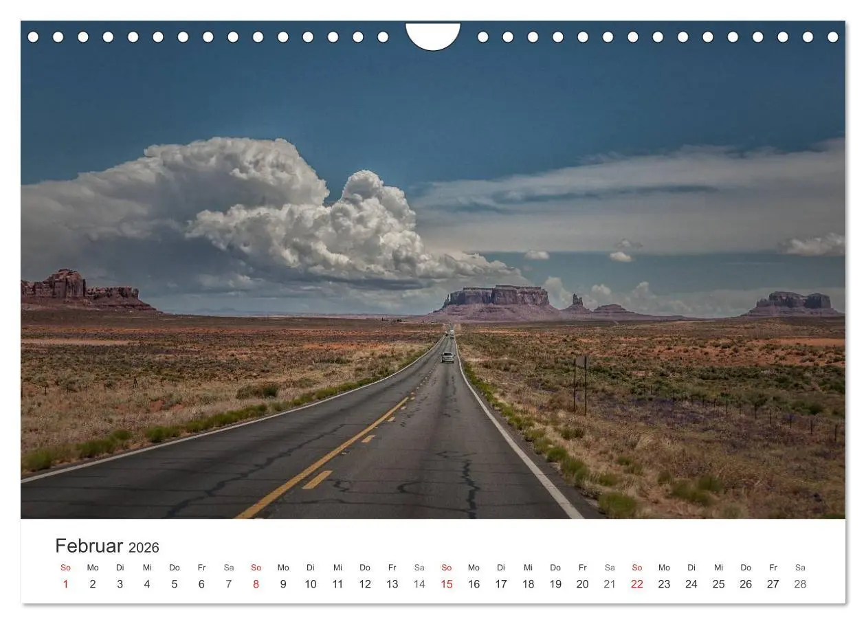 Bild: 9783516067552 | USA Roads (Wandkalender 2026 DIN A4 quer), CALVENDO Monatskalender