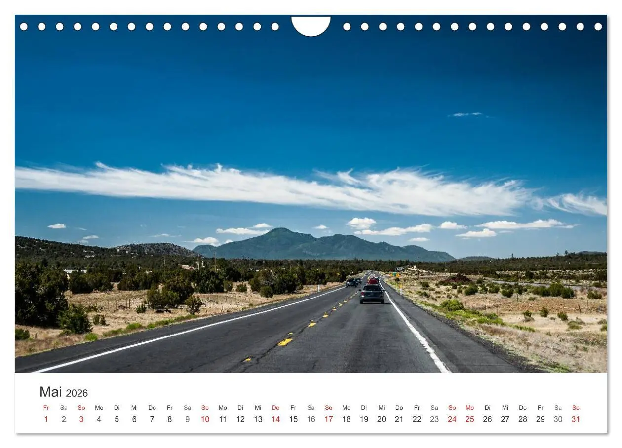 Bild: 9783516067552 | USA Roads (Wandkalender 2026 DIN A4 quer), CALVENDO Monatskalender